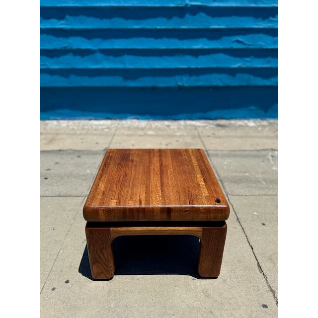 Lou Hodges Vintage Solid Oak Coffee Table For Sale - Image 4 of 6