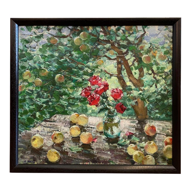 "Under the Apple Tree" Oil Painting For Sale