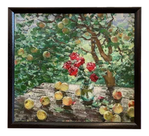 "Under the Apple Tree" Oil Painting