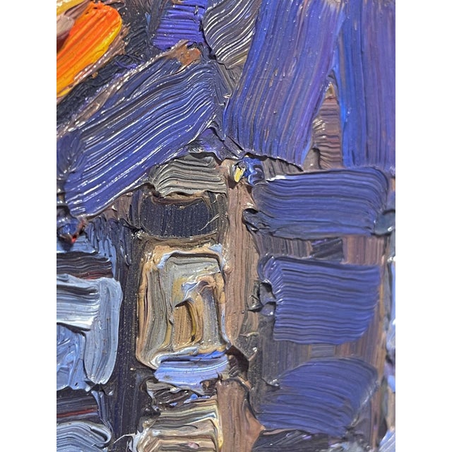 2000 - 2009 Abstract Overhead Parking Lot by Hazel Z Weckbach | Oil on Panel Abstract view of a parking lot. For Sale - Image 5 of 5