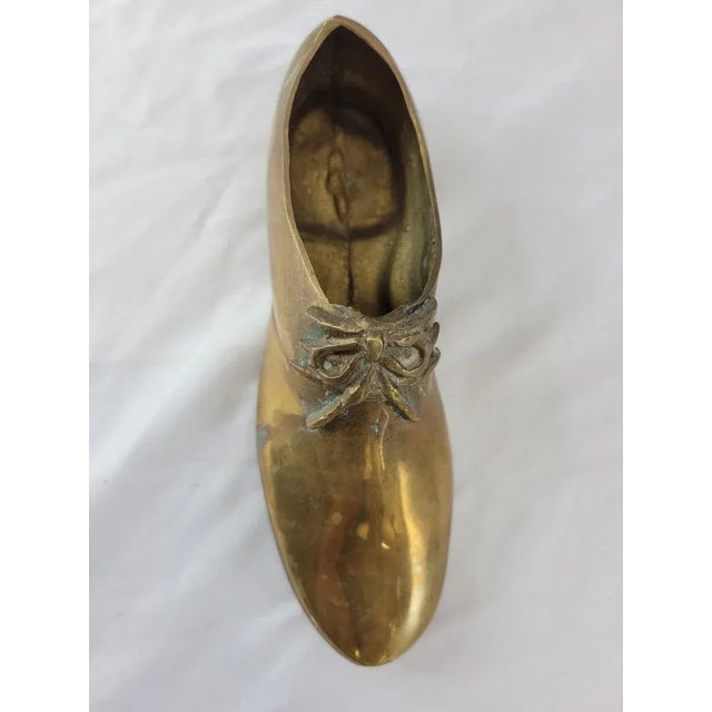 Mid-Century Modern Vintage Brass Gold Shoe For Sale - Image 3 of 7
