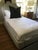 Twin Blue Pinstriped Bed Frames For Sale - Image 9 of 13
