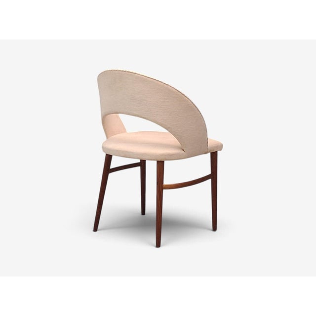 Bertil Fridhagen, Swedish Modern, Vanity Chair, Wood, Upholstery, Sweden, 1960s For Sale - Image 10 of 12