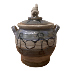 Vintage Studio Art Pottery Wheel-Thrown Glazed Casserole Dish/Tureen Signed by Artist