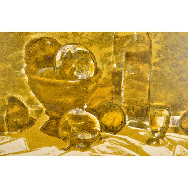 Albert Goltjakov, Still Life, 1964, Monotype, in Good conditions. Designed 1960 to 1969 This piece has an attribution...