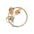 A charming 40s brooch by Forstner Chain Co. Crafted in 10k gold. Features two rose gold leaves. Adorned with three old...