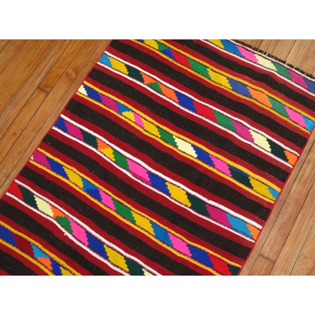 One of a kind, mid 20th-century Hand-knotted Turkish Flat-weave Kilim. Professionally Washed & personally vetted. Ready...