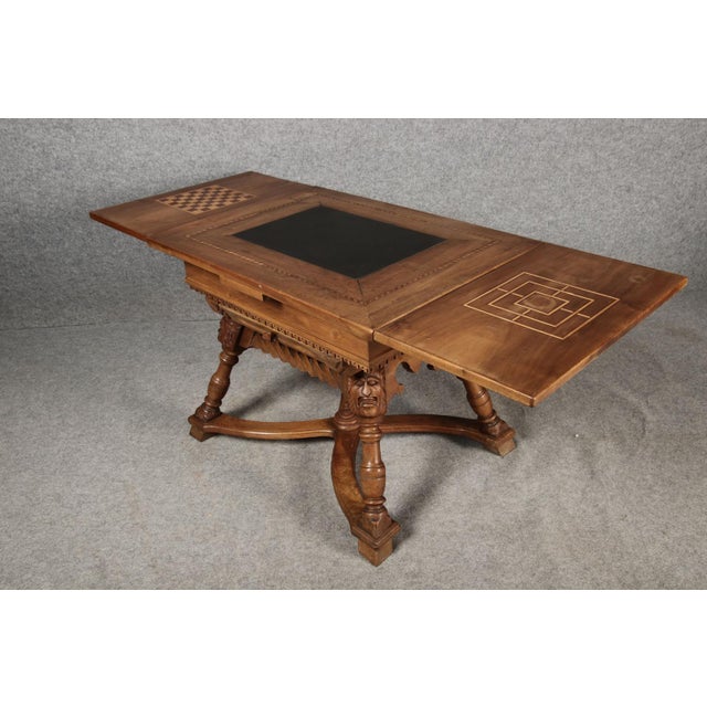 Small Antique Baroque Walnut Dining Table with Slate Top, 1850 For Sale - Image 10 of 18