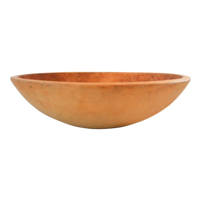 Antique Hand Carved Wool Bowl For Sale
