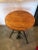 Early 20th Century Vintage Industrial Wood and Steel Hydraulic Round Table For Sale - Image 5 of 9
