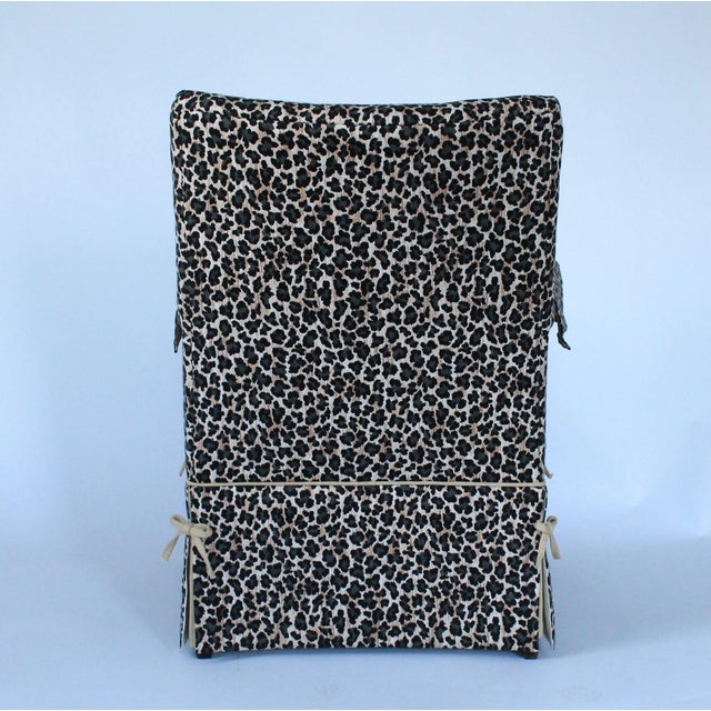 Vintage Custom Upholstered Animal Print Arm Chair For Sale In Milwaukee - Image 6 of 13