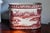 1980s 1980s Red Cream Toleware Painted Planter, Ice Bucket, Hand-Painted Pastoral River Scene, Oval Cachepot With Handles, 13.5"w For Sale - Image 5 of 9