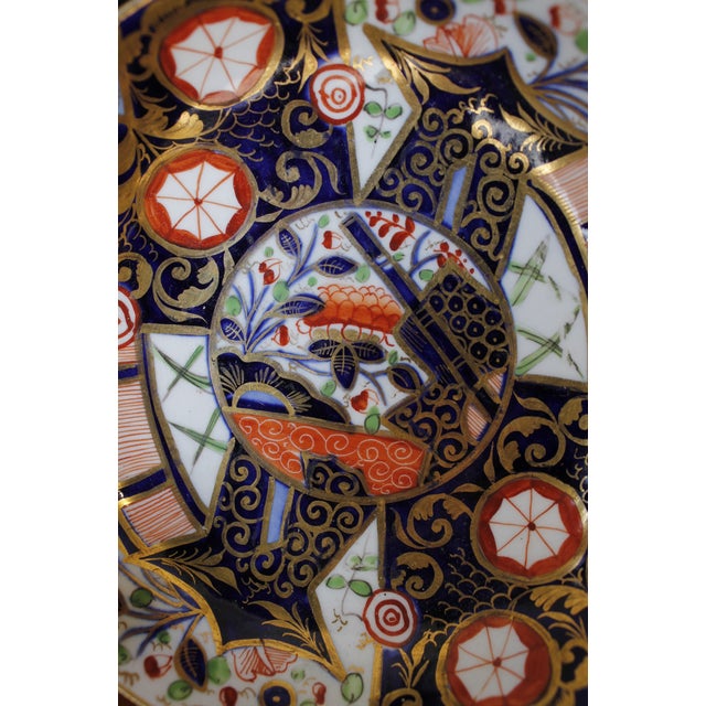 Blue Derby Early 19th Century Gilt Imari Cup and Saucer For Sale - Image 8 of 13