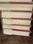 Mid-Century Set of 27 (Twenty Seven) Zane Grey Books Vintage Western Collection Tan Cloth Binding Red Blue Spine For Sale - Image 9 of 12