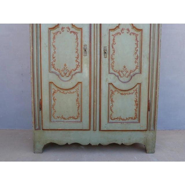Antique Two-Door Lacquered Wardrobe For Sale - Image 4 of 11