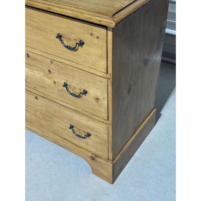 Antique Pine Three Drawers - Chest of Drawers From England For Sale - Image 4 of 18