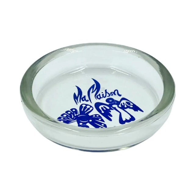 Vintage Ma Maison Los Angeles Restaurant Glass Ashtray For Sale - Image 4 of 13