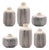 Mini Terra Cotta Bud Vase with Navy Criss Cross Pattern (Set of 6) For Sale
