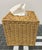 Wood 1970s Natural Woven Rattan Tissue Box Holder For Sale - Image 7 of 8