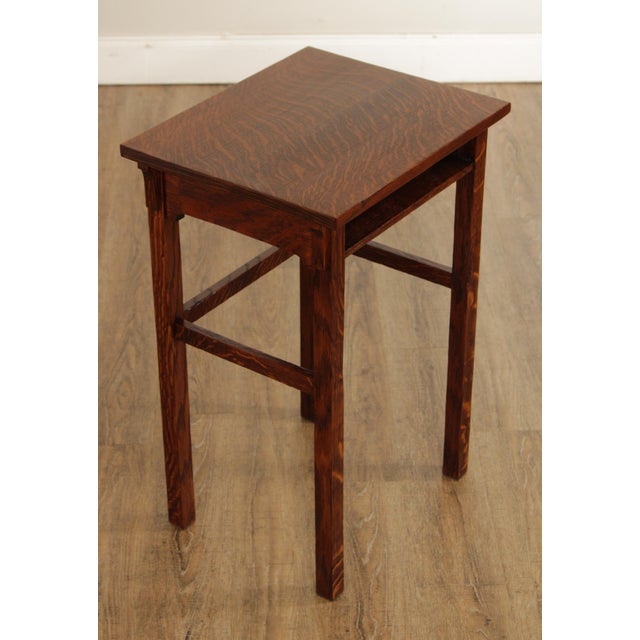 Antique Arts & Crafts Mission Oak Telephone Table with Stool A Pair