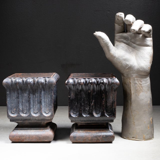 19th C. Architectural Cast Iron Column or Post Bases c.1890 For Sale In San Francisco - Image 6 of 8