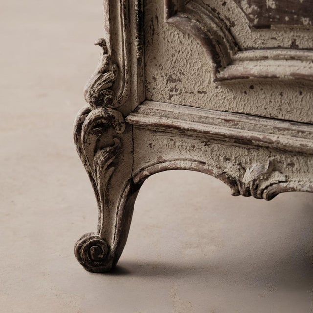1920's French Distressed Walnut Serving Cabinet For Sale - Image 12 of 13