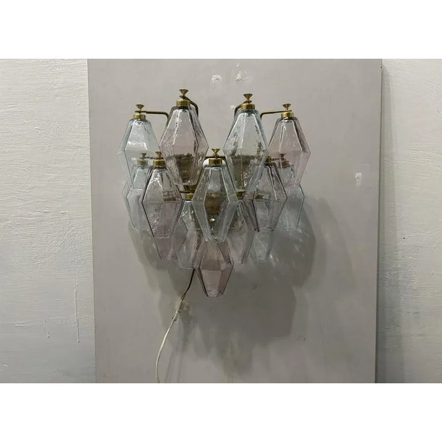 1980s Murano Glass Polygon Sconces, 1980s, Set of 2 For Sale - Image 5 of 7