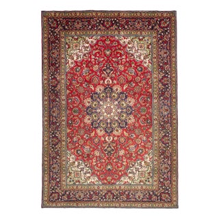 Middle Eastern Hand-Knotted Tabriz Rug For Sale