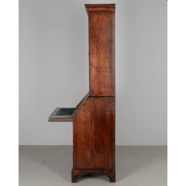 18th Century English Walnut Bureau Bookcase, or Secretary Desk For Sale - Image 10 of 13
