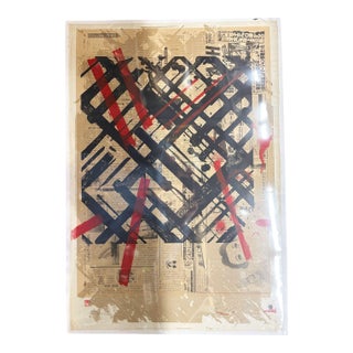 1990s Rare Ed Moses "Ikuru Speak-No" Silkscreen Print Limited 212 of 250 Signed For Sale