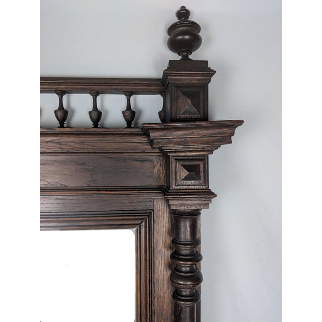 Antique French Henri Ii Oak Standing Mirror Chairish