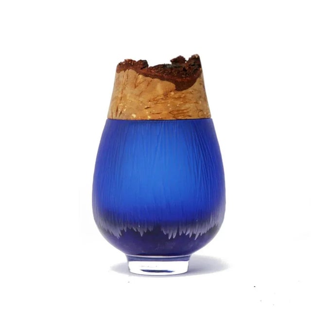 Not Yet Made - Made To Order Iris Blue Frida with Fine Cuts Stacking Vase by Pia Wüstenberg For Sale - Image 5 of 8