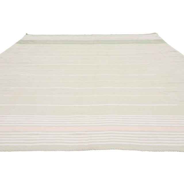 Contemporary Vintage Indian Dhurrie Rug, 07'02 X 10'02 For Sale - Image 3 of 10