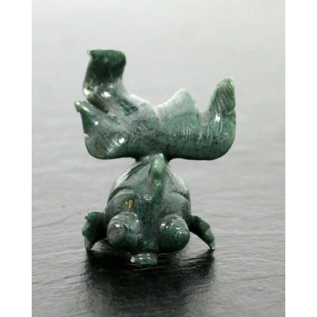 Small Nephite Green Jade Stone Aquatic Koi Fish Table Sculpture For Sale In Detroit - Image 6 of 6