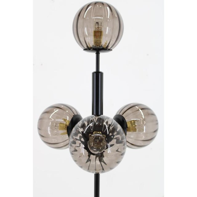 Brass and Glass Floor Lamp, 1980s For Sale - Image 10 of 16