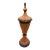 Vintage Turned Wood Decorative Urn With Lid For Sale