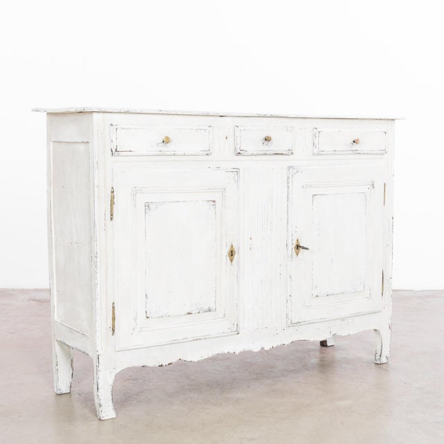 White 1880s French White Patinated Buffet For Sale - Image 8 of 12