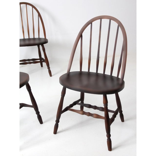 Antique Windsor Dining Chairs Set of 4 For Sale - Image 13 of 14