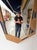 Contemporary Asymmetrical Mirror Rattan Marquetry and Enamel Metal. Italy For Sale - Image 12 of 12