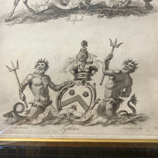 Set of 3 Antic 18th Century English Peerage Heraldic Crests Form by Charles Catton For Sale - Image 11 of 12