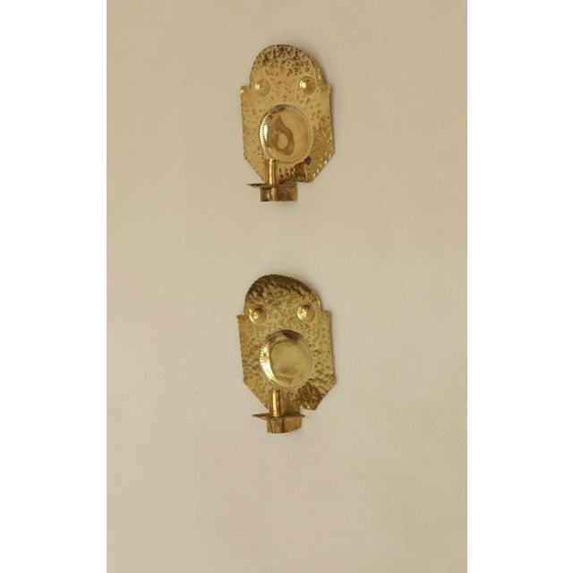 Mid-Century Swedish Brass Sconces, Set of 2 For Sale - Image 5 of 13