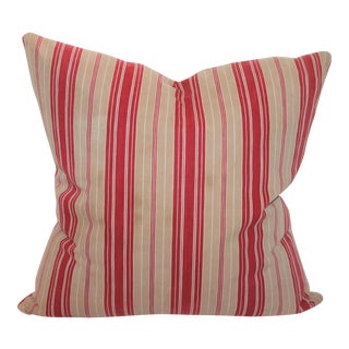 Red Striped Ticking Pillow