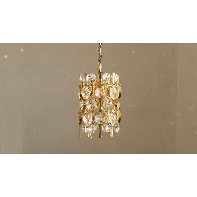 Crystal Glass Ceiling Lamp by C. Palme for Palwa For Sale - Image 9 of 10