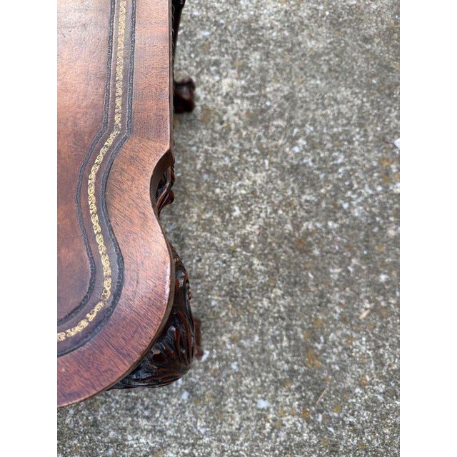 Mahogany Ball and Claw Foot Coffee Table For Sale - Image 4 of 5