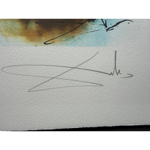 Cream 1970s Salvador Dalí “Little Prince” — Signed Limited Edition Lithograph, 199/300, Framed For Sale - Image 8 of 11