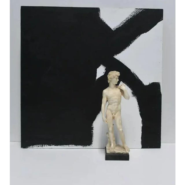 Abstract Abstract Black and White Artwork Painting For Sale - Image 3 of 12