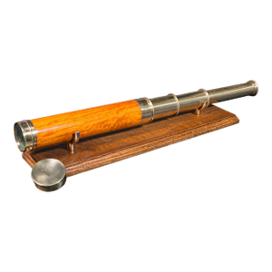 Antique Three-Draw Telescope, English, Walnut, Brass, Navigation, Georgian, 1790