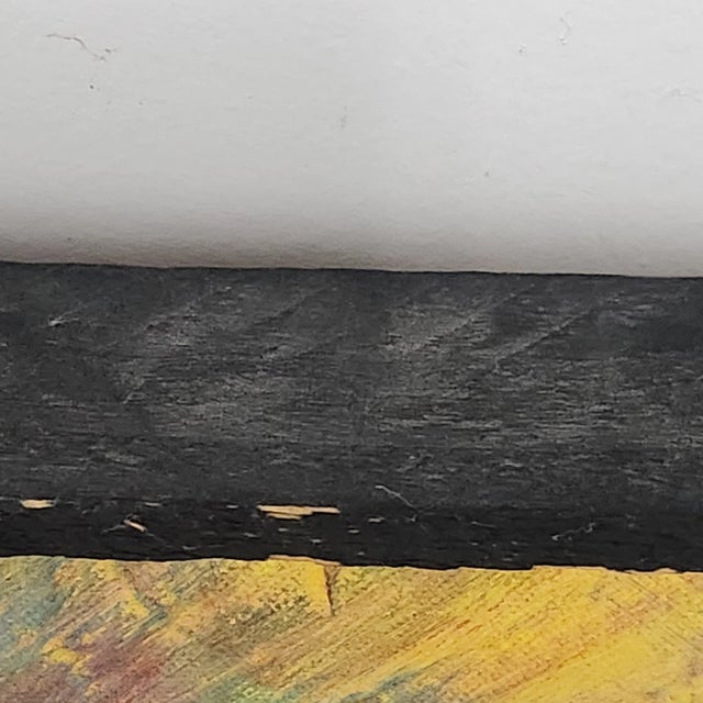 1980s Postmodern Textured Abstract Mixed Media Painting – Memphis Style For Sale - Image 10 of 12