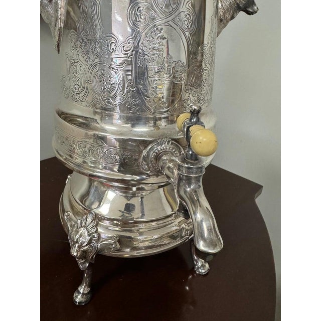 VIntage Silver-Plated Coffee and Tea Urn With Exceptional Decorative Details For Sale In Birmingham - Image 6 of 8