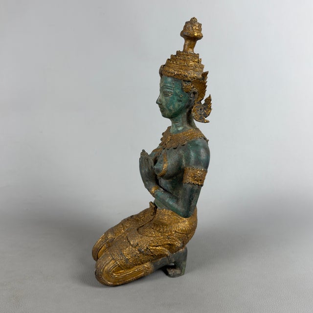 Thai Teppanom Bronze Statue of God, 1930s For Sale - Image 4 of 12